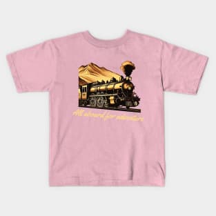 The Magic of Vintage Trains Kids T-Shirt